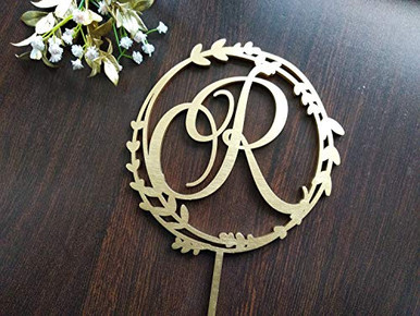 R Cake Topper R Letter R Wedding Cake Topper gold Personalized wedding ...
