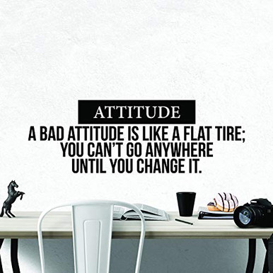 My Vinyl Story Attitude Inspirational Wall Decal Motivational Office ...