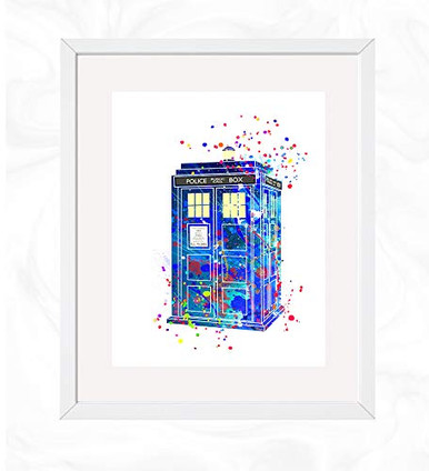 Tardis time machine Prints Doctor Who Watercolor Nursery Wall Poster ...