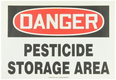 Accuform MCAW109VS Adhesive Vinyl Safety Sign Legend inch Danger ...