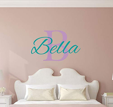 Custom Name Girls Boys Wall Decal Monogram - Personalized Name Wall ...