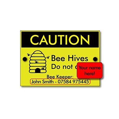 Beekeeping Warning Sign Caution Bees At Work, Hive Protection Equipment