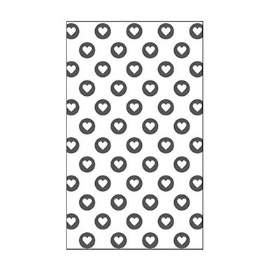 Vaessen Creative Mini Embossing Folder Full of Heart for Adding Texture ...