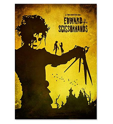 Edward Scissorhands Tim Burton Collection Minimalist Movie Poster ...