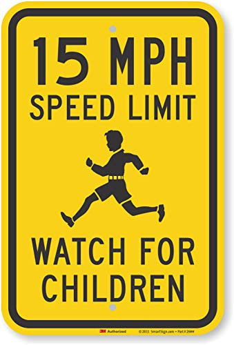 SmartSign inch 15 MPH Speed Limit - Watch For Children inch Sign 12 ...