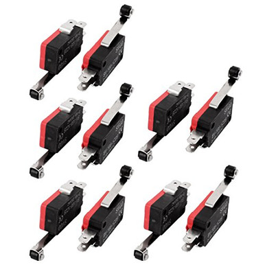 Produktbild von Aexit 10er-Pack Mikroschalter SV-166-1C25 – 1″ Rollenhebel, SPDT, AC 250V, 3-16A, Für Industrie & Automatisierung