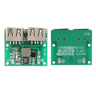Dual Output Buck Module Buck Module Dual USB Output 9V/12V/24V to 5V 3A DC-DC Step Down Power ...