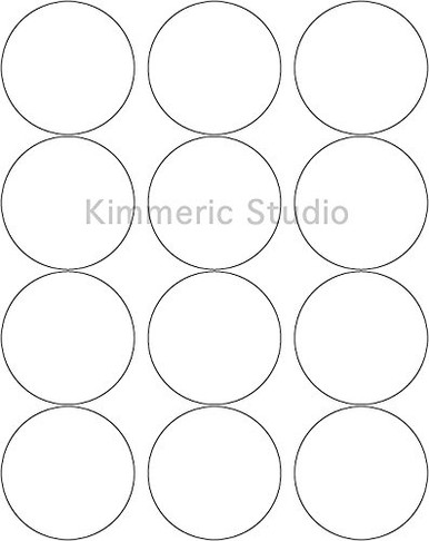 `-6 Sheets- 72 2-1/2 INCH Blank Round Circle White Stickers for Laser ...