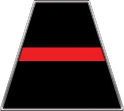 Fire Helmet TETRAHEDRONS Thin Red Line - Single REFLECTIVE Decal ...