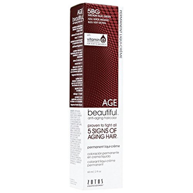 AGEbeautiful 5BG Medium Blue Green Permanent Liqui Creme Haircolor 5BG ...