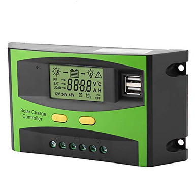 LCD Display Dual USB Solar Charge Controller PWM Solar Charge ...