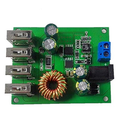 DC DC 7V 60V a 5V 5A 4 Quatro Saída USB Buck Converter Board Step Down Módulo de Alimentação