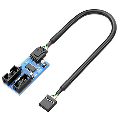 Motherboard USB2.0 9pin USB Header Splitter Male 1 to 2 Female ...