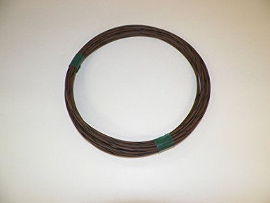 14 ga GAUGE GXL AUTOMOTIVE HIGH TEMP COPPER WIRE - 25 FT BROWN W/ GRAY STRIPE