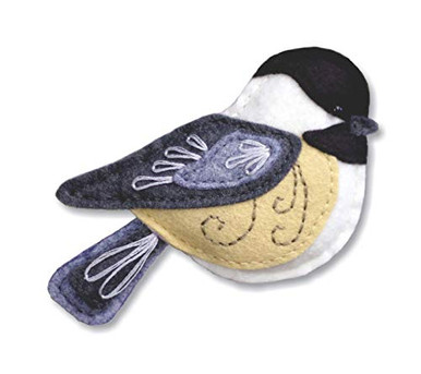 Chickadee Sewing Pattern - Bird Ornament Felt Plushie Pattern and ...