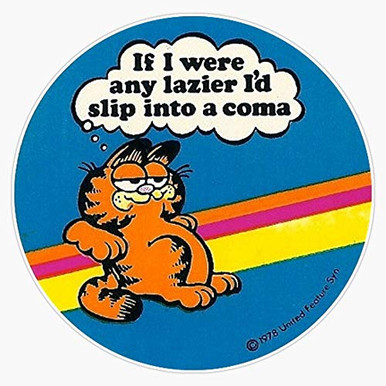 Leyland Designs Vintage Garfield Sticker Sticker Outdoor Rated Vinyl ...