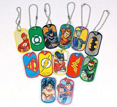 DC Comics Justice League Dog Tag Key Chains - Complete Set of 13 ...