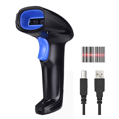 REALINN Laser Barcode Scanner 1D Wired with USB Cable Handheld Quick ...