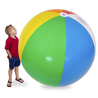 Narwhal Novelties 6 Foot Large Beach Ball Rainbow Gigantic Jumbo ...