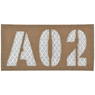 Custom White Honeycomb Reflective Laser Cut - 2x4 Cordura Call Sign Patch - Coyote Brown ...