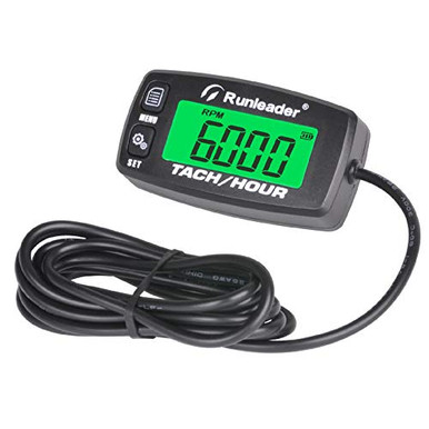 Runleader Digital Tach Hour Meter RPM Gauge MeterBacklight Display ...