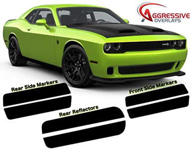 Aggressive Overlays - 2015-2020 Dodge Challenger Side Marker Tint Kit