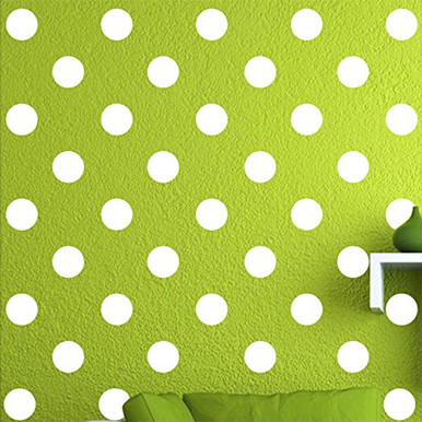 3 inch Set of 105 White Polka Dots Circle Wall Decal Vinyl Sticker Wall ...