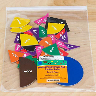 Really Good Stuff Student Manipulatives Pack Fraction Circles ...