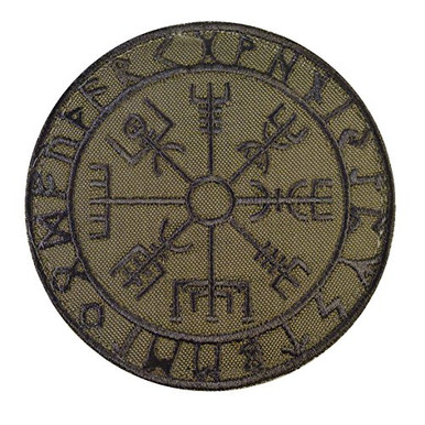Northern Europe Viking Compass Glow In Dark Tactical Patches PVC Rubber Badge Valhalla Norse Rune Pirate Emblem Appliques I.188984593