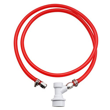 Ball Lock Gas Line Assembly 4ft Red Long Tubing 5/16 Ball Lock Gas ...