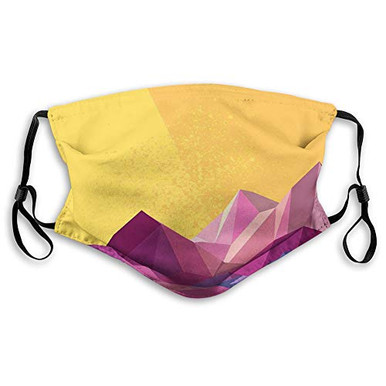 Windproof Activated Carbon mask Countryside Landscape with Low Poly ...