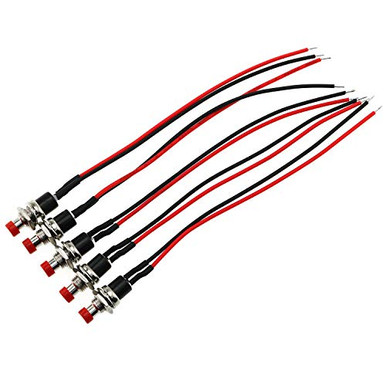 E-outstanding Push Button Switch 5PCS Mini 2Pins 1A 250V AC SPST ON/OFF ...