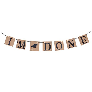 LUOEM I'M DONE 2018 Congrats Grad Banner Graduation Sign Perfect ...