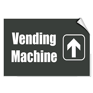 Vending Machine Up Business Lunch Room And Break Room LABEL DECAL ...