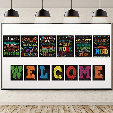 13 pieces Motivational Posters for Classroom, Laminated Inspirational ...