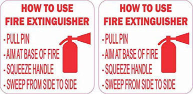 StickerTalk How to Use Fire Extinguisher Vinyl Stickers, 2.5 inches by ...