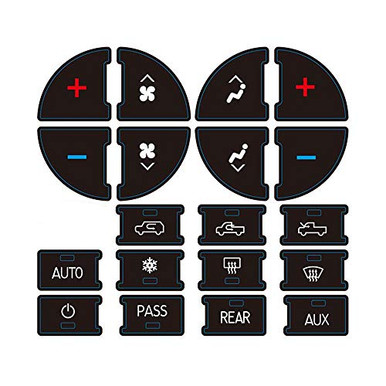 A/C Climate Control Button Repair Decal Sticker for Chevy Silverado