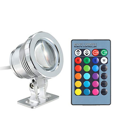 Submersible Led Lights 12V 10W RGB LED Underwater Light with Remote ...