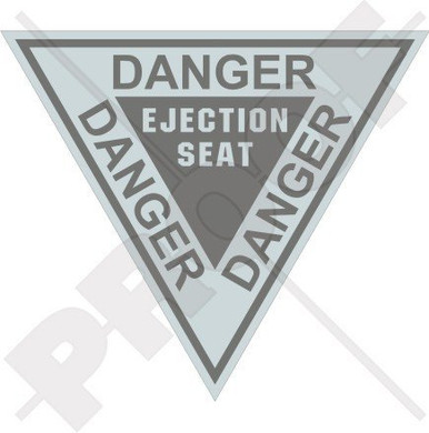 Danger Ejection Seat LowVis USAF USMC Martin Baker 90 Mm Vinyl