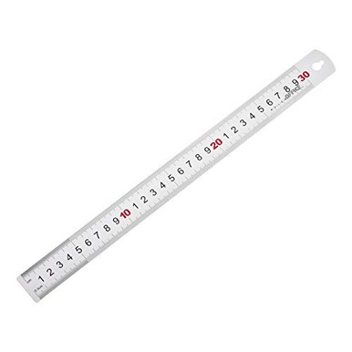 uxcell Aluminum Ruler 12 Inch 30cm Flat Metal Ruler Metric and Imperial ...