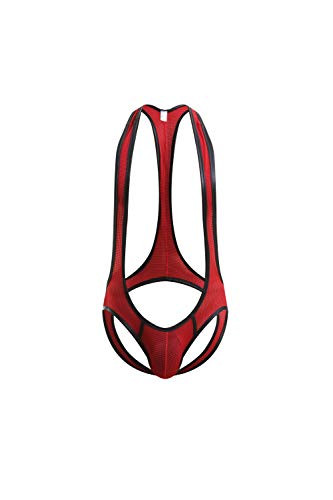 QIFLY Mens Jockstrap Bodysuit Men's Mankini Bodysuit Wrestling