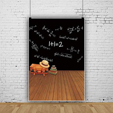 Leowefowa Back to School Backdrop 5x7ft Blackboard with Math Chalk ...
