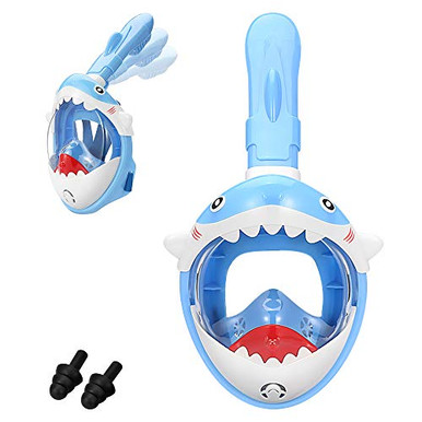 roadwi Full Face Kids Snorkel Mask Cute Design, 180 Panoramic View with ...