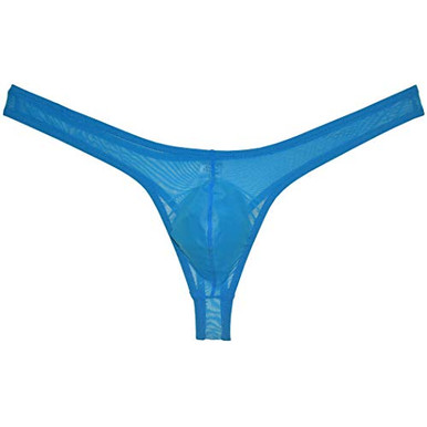 JAXFSTK Men's Bulge Pouch Thong Underwear Sheer Mesh T-back Tempting G ...