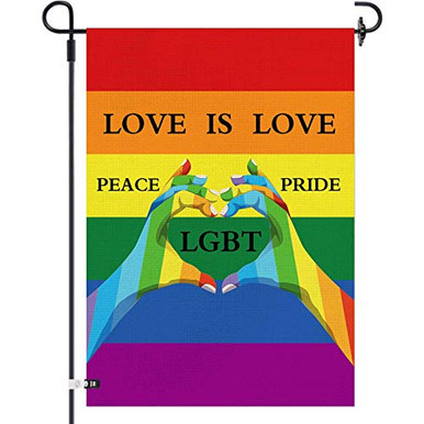 AOKDEER Pride Flag Double Sided Rainbow Gay Pride Burlap Garden Flags ...