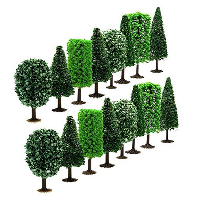 Miniature Trees and Model Trees with Base Bushes Diorama Trees Woodland ...