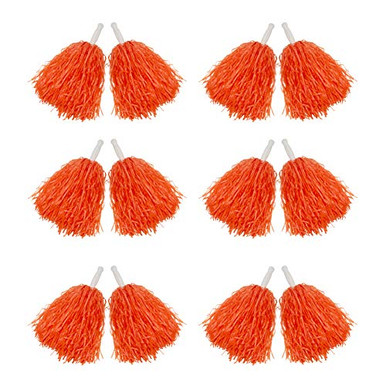 Pompon da cheerleader professionale, rosso metallizzato con