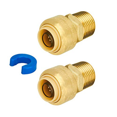 SUNGATOR 1/2 Inch 90 Degree Female Adapter Elbow, 1/2 Inch FNPT, No Lead Brass Push-to-Connect Plumbing Fittings For PEX Pipe, Copper