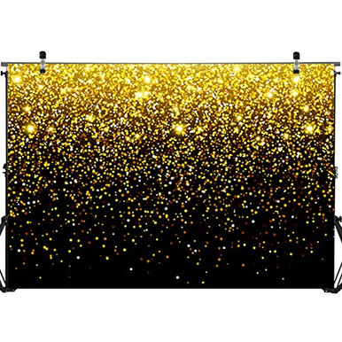 Gold Glitter Paint Backdrop Banner Decorations for Photography Black ...