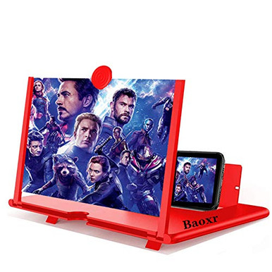 Baoxr 3D Screen Magnifier Amplifier HD Amplifier Projector for Movies ...